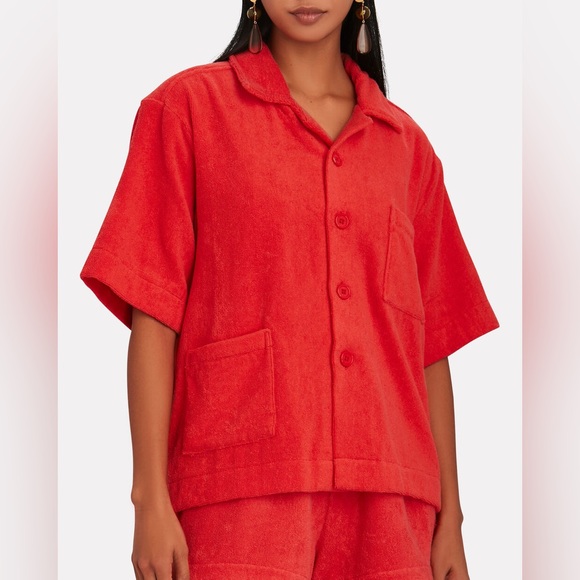 TERRY NEW NWT Red Terry Cloth Matching Set - Picture 3 of 16